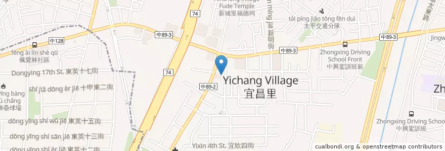 Mapa de ubicacion de 小雅好吃紅豆餅 en Taiwán, Taichung, 太平區.