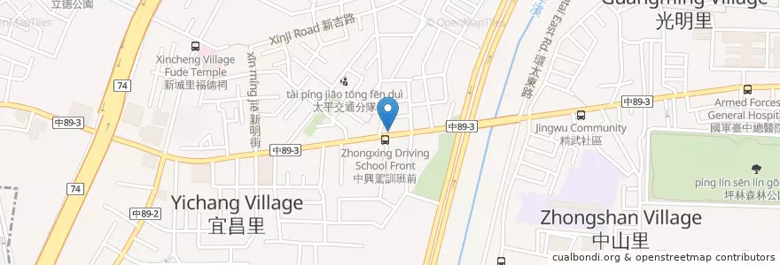 Mapa de ubicacion de 原味鴨肉飯 en Taiwan, 臺中市, 太平區.