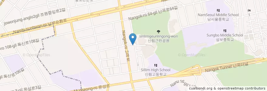 Mapa de ubicacion de 산돌교회 en 대한민국, 서울, 관악구, 미성동.