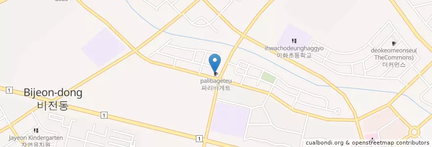 Mapa de ubicacion de 파리바게트 en Corea Del Sud, Gyeonggi, 평택시.