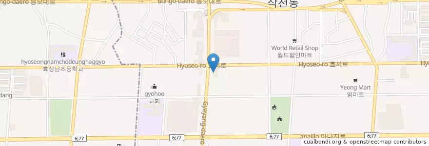 Mapa de ubicacion de 베스킨라빈스31 en Республика Корея, Инчхон, 계양구, 작전동.