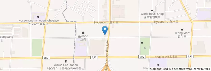 Mapa de ubicacion de 스타벅스 en Corea Del Sud, 인천, 계양구, 작전동.