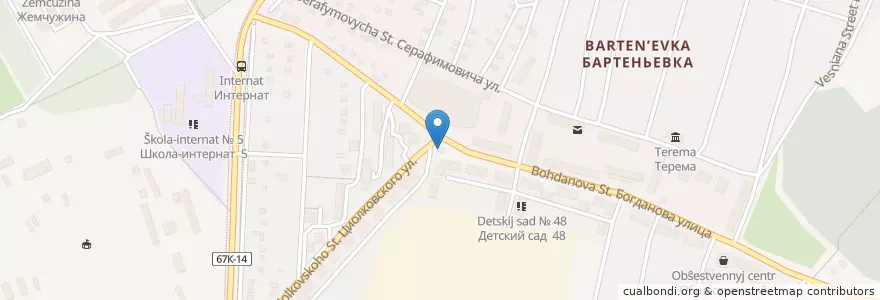 Mapa de ubicacion de Оригами en Rússia, Distrito Federal Do Sul, Sebastopol, Севастополь, Нахимовский Район, Нахимовский Округ.