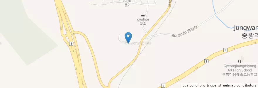 Mapa de ubicacion de 제일교회 en کره جنوبی, جئونسانگبوک-دو, 김천시.