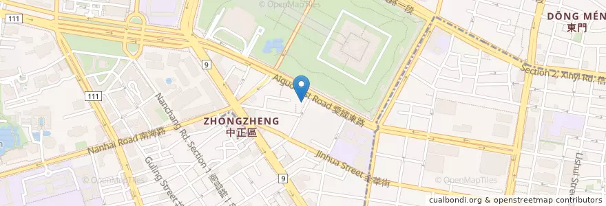 Mapa de ubicacion de 楊家麵食館 en Taiwan, Neu-Taipeh, Taipeh, Zhongzheng.