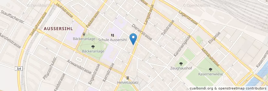 Mapa de ubicacion de Babette en Suíça, Zurique, Bezirk Zürich, Zürich.