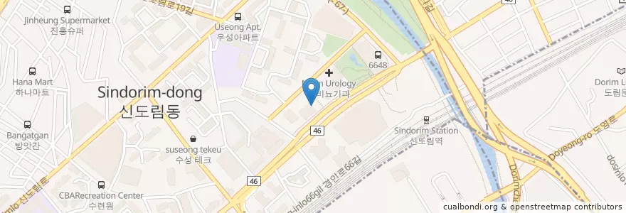 Mapa de ubicacion de for better coffee en South Korea, Seoul, Sindorim-Dong.