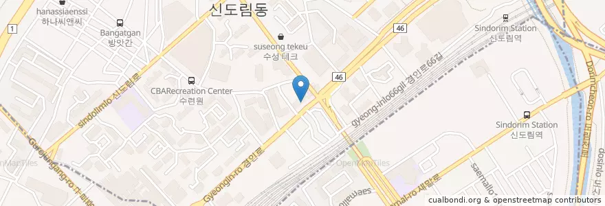 Mapa de ubicacion de 만두가게 en Республика Корея, Сеул, 신도림동.