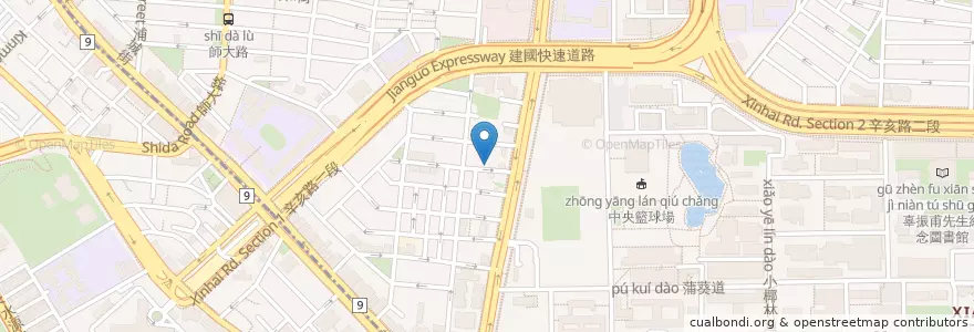 Mapa de ubicacion de 聞山咖啡 en 타이완, 신베이 시, 타이베이시, 다안 구.
