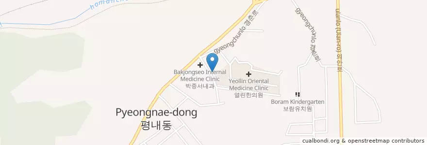 Mapa de ubicacion de 새마을 금고 en Corea Del Sur, Gyeonggi, 남양주.