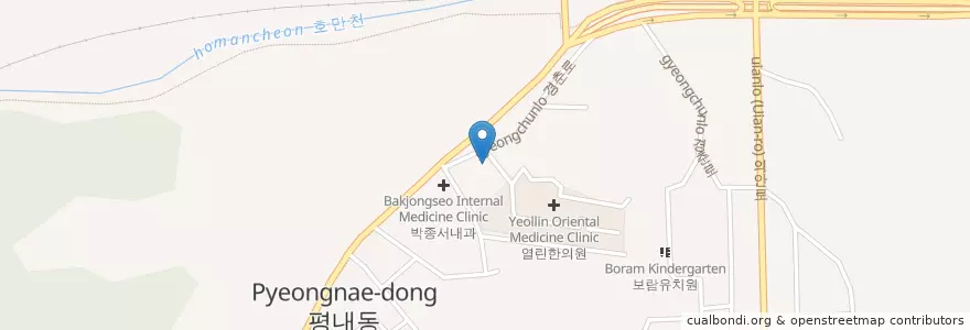Mapa de ubicacion de 열린한의원 en 대한민국, 경기도, 남양주.