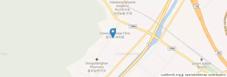 Mapa de ubicacion de 동신아파트 노인정 en 대한민국, 경상남도, 창원시, 마산회원구.