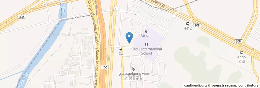 Mapa de ubicacion de 선한목자교회 en Corea Del Sud, Gyeonggi, 수정구.