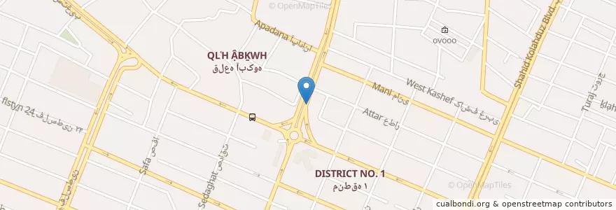 Mapa de ubicacion de رستوران ارغوان en Irán, Jorasán Razaví, شهرستان مشهد, مشهد, بخش مرکزی شهرستان مشهد.