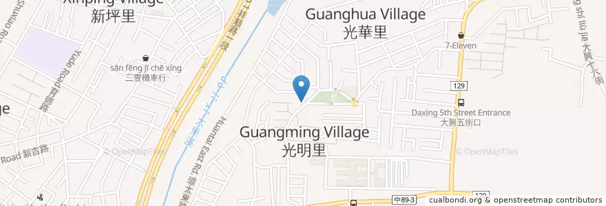 Mapa de ubicacion de 長安小食館 en Taiwan, 臺中市, 太平區.