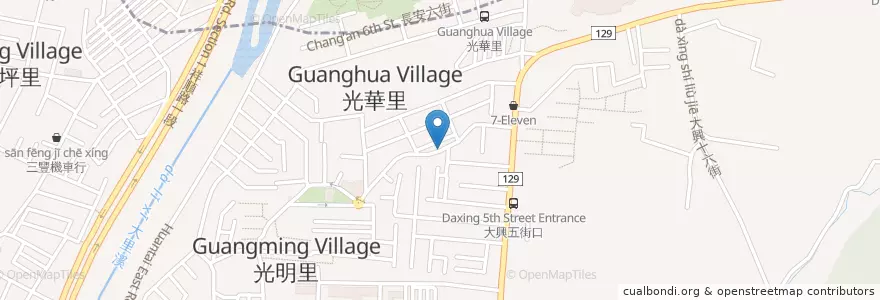Mapa de ubicacion de 無名餐車 en تايوان, تاي شانغ, 太平區.