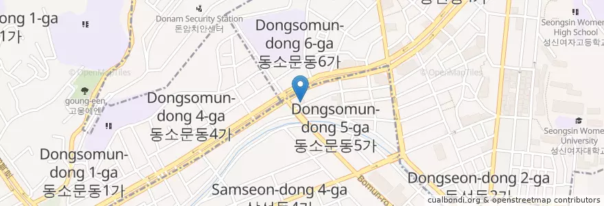Mapa de ubicacion de 고흥수산 en Coreia Do Sul, Seul, 성북구.