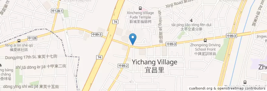 Mapa de ubicacion de 搖滾披薩 en 臺灣, 臺中市, 太平區.