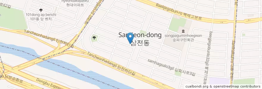 Mapa de ubicacion de House en کره جنوبی, سئول, 송파구, 삼전동.