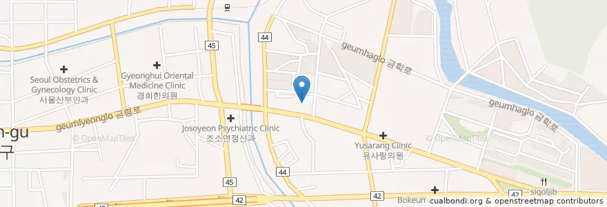 Mapa de ubicacion de W탑웨딩부페 en Республика Корея, Кёнгидо, 용인시, 처인구.