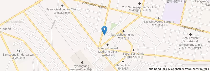 Mapa de ubicacion de 맥도날드 평택점 en Corea Del Sud, Gyeonggi, 평택시.
