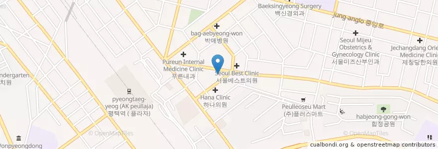 Mapa de ubicacion de KB국민은행 평택지점 en Республика Корея, Кёнгидо, 평택시.