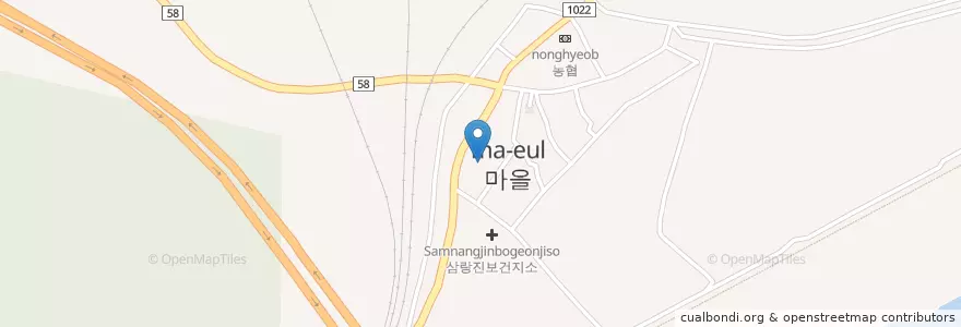 Mapa de ubicacion de 송진초등학교 en Korea Selatan, Gyeongsang Selatan, 밀양시.