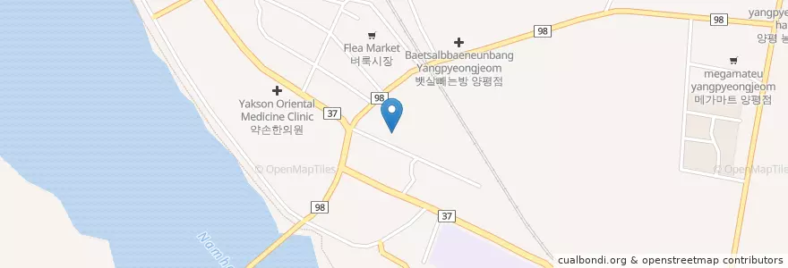 Mapa de ubicacion de 양평장로교회 en 대한민국, 경기도, 양평군.