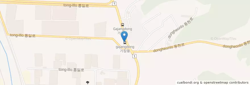 Mapa de ubicacion de 가장동 en 大韓民国, 京畿道, 高陽市, 徳陽区.