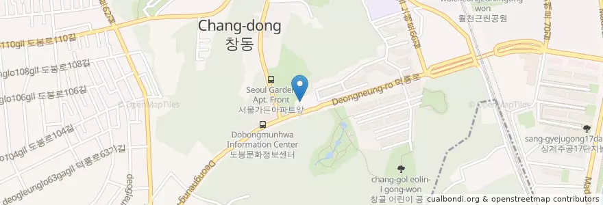 Mapa de ubicacion de 창동진실교회 en 대한민국, 서울, 도봉구, 창1동.