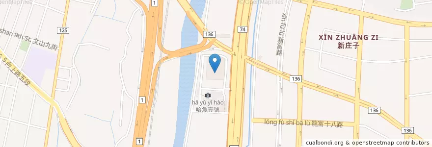 Mapa de ubicacion de 潮港城國際美食館 en تايوان, تاي شانغ, 南屯區.