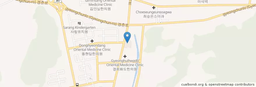 Mapa de ubicacion de 마석교회 en کره جنوبی, گیونگی-دو, 남양주.