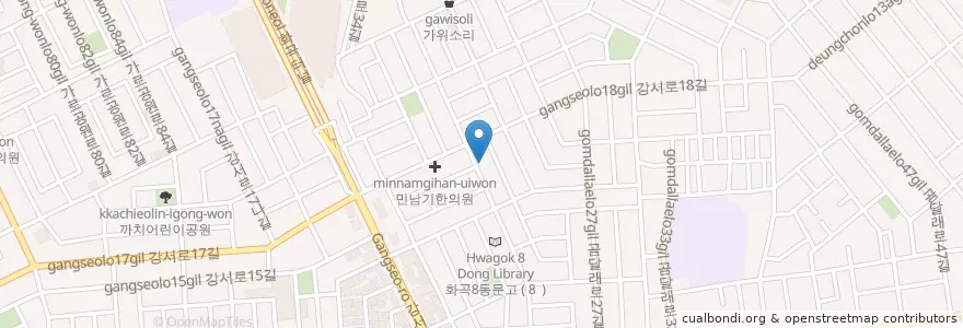Mapa de ubicacion de 선교교회 en Coreia Do Sul, Seul, 강서구, 화곡8동.