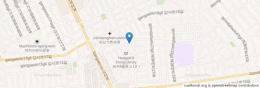 Mapa de ubicacion de 선재몬테소리어린이집 en South Korea, Seoul, Gangseo-Gu, Hwagok 8(Pal)-Dong.