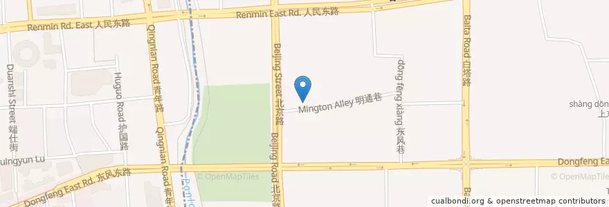 Mapa de ubicacion de 明通小学 en China, Yunnan, 昆明市, 盘龙区, 拓东街道.