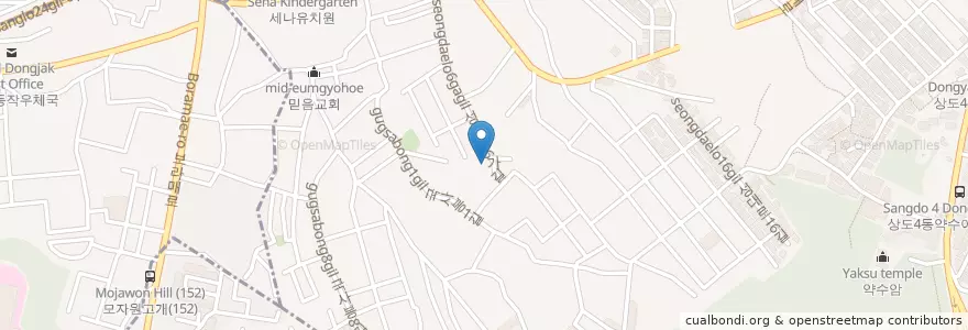 Mapa de ubicacion de 청운보육원 en 대한민국, 서울, 동작구, 상도3동.