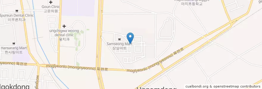 Mapa de ubicacion de 삼성아파트 시계탑 en Güney Kore, 전라남도, Gwangju, 광산구.