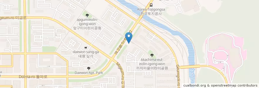 Mapa de ubicacion de 분당소방서 en کره جنوبی, گیونگی-دو, 분당구.
