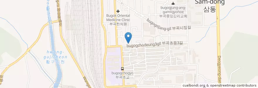 Mapa de ubicacion de 카페 라고 en Südkorea, Gyeonggi-Do, 의왕시, 부곡동.