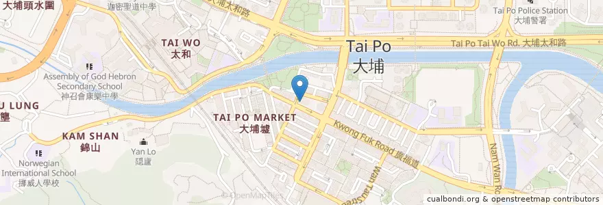Mapa de ubicacion de 基督教信心堂大埔堂 en 中国, 香港, 广东省, 新界, 大埔區.