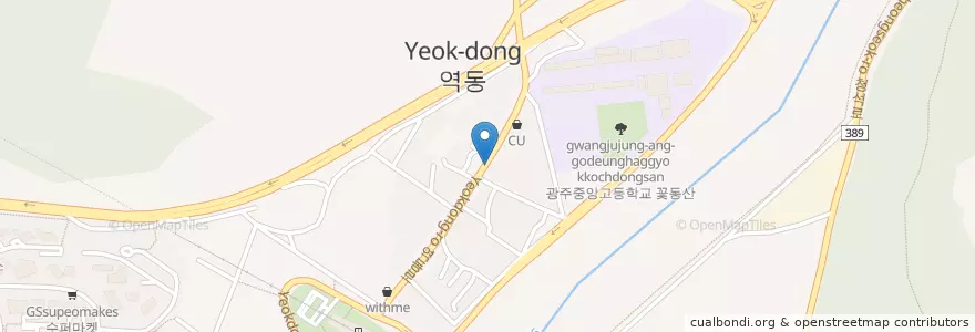 Mapa de ubicacion de 용궁회수산 en 대한민국, 경기도, 광주시.