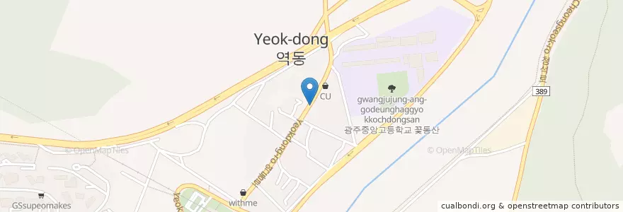 Mapa de ubicacion de 우리집식당 en Corée Du Sud, Gyeonggi, 광주시.