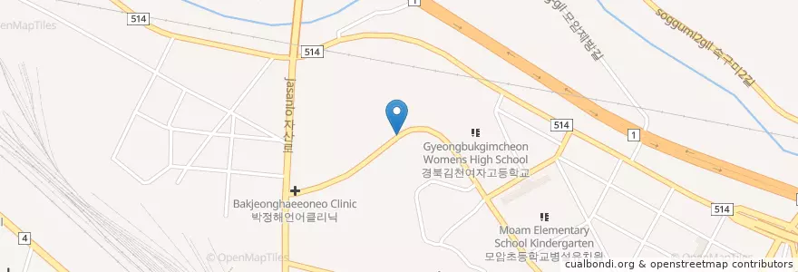 Mapa de ubicacion de 예글쿡 en Coreia Do Sul, Gyeongsang Do Norte, 김천시.