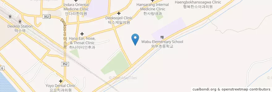 Mapa de ubicacion de 와부 도서관 en Corea Del Sur, Gyeonggi, 남양주.