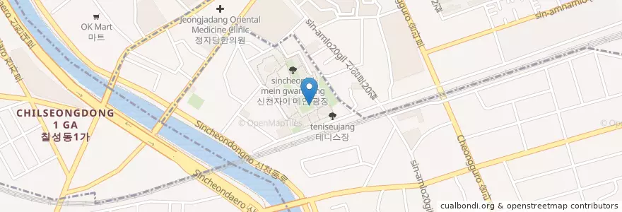 Mapa de ubicacion de 분수대 en 韩国/南韓, 大邱, 신천동.