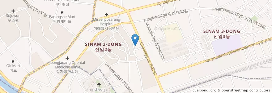 Mapa de ubicacion de 아이린 어린이집 en 大韓民国, 大邱, 東区, 신암동.