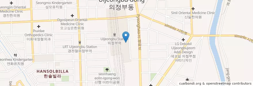 Mapa de ubicacion de 버거킹 의정부신세계점 en Республика Корея, Кёнгидо, 의정부시.