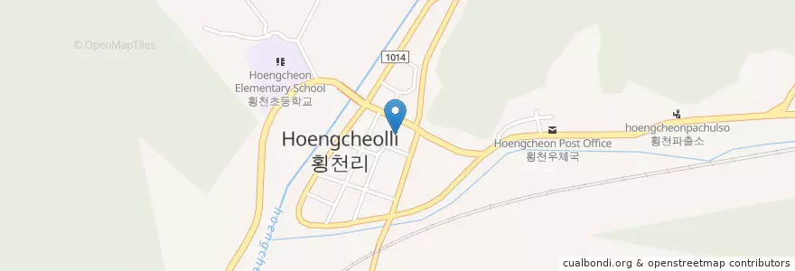 Mapa de ubicacion de 횡천시장 en 대한민국, 경상남도, 하동군.