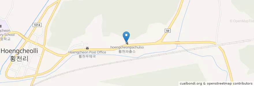 Mapa de ubicacion de 횡천파출소 en South Korea, Gyeongsangnam-Do, Hadong-Gun.
