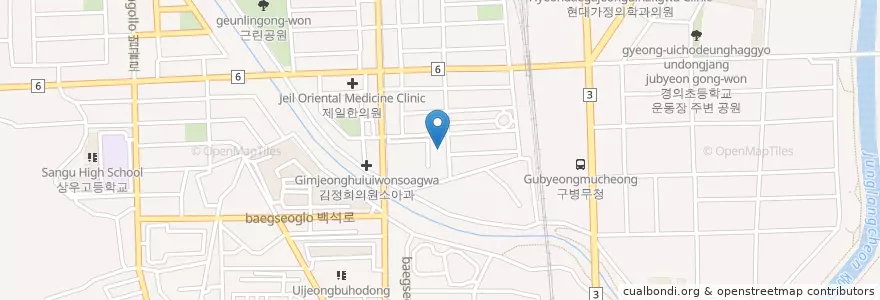 Mapa de ubicacion de 경기도제2소방재난본부 en Corea Del Sur, Gyeonggi, 의정부시.